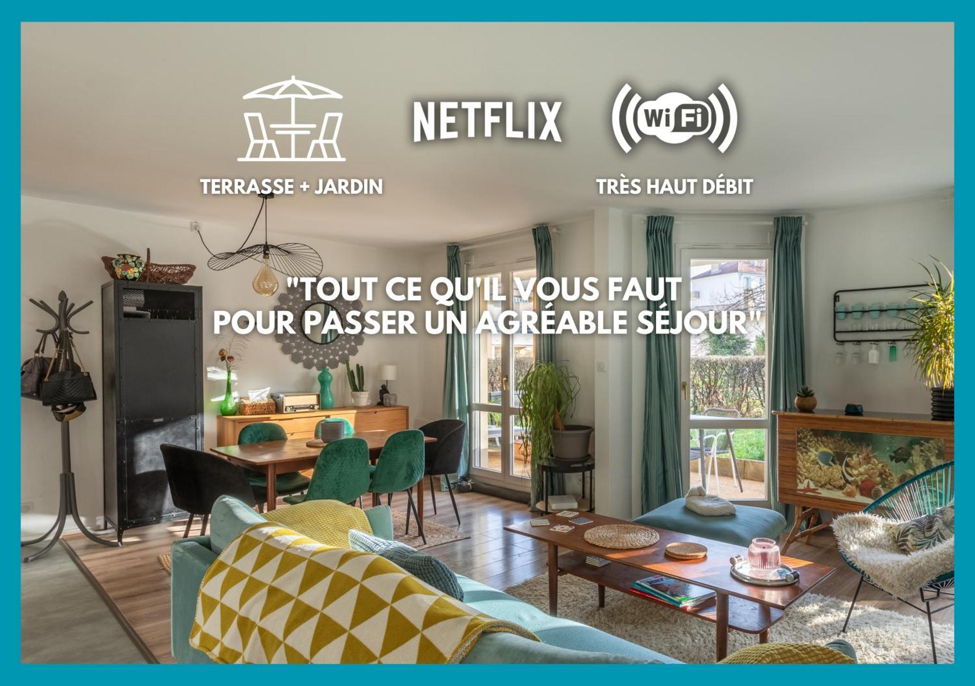 T3 Calme - Ideal Famille & Pros - Parking - Jardin - Wifi - Netflix Besançon Exteriör bild